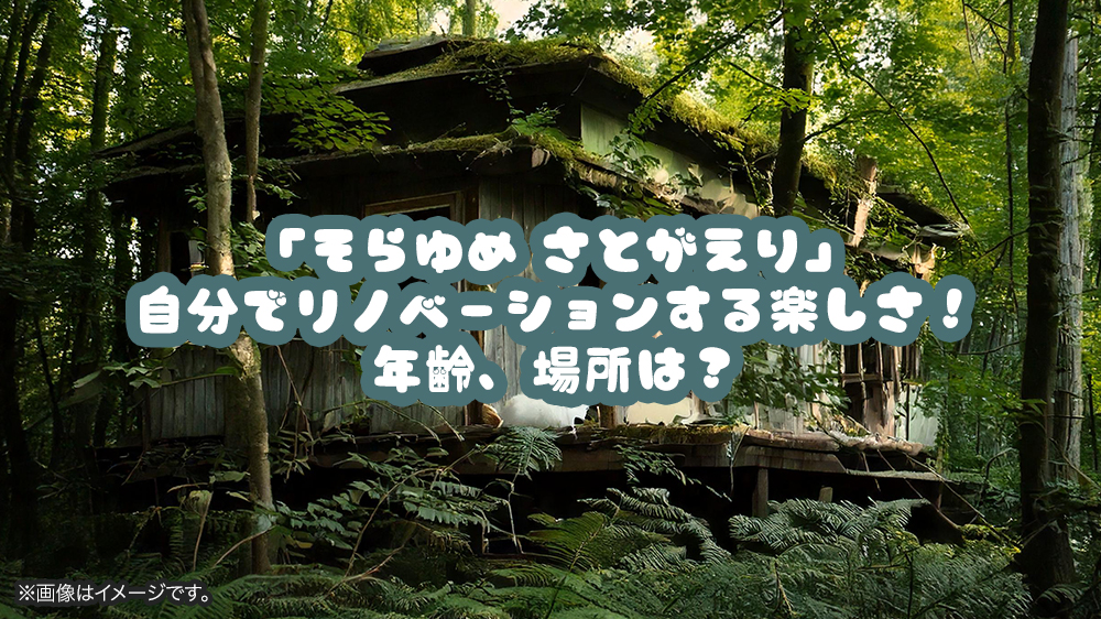 「そらゆめ さとがえり」自分でリノベーションする楽しさ！年齢、場所は？